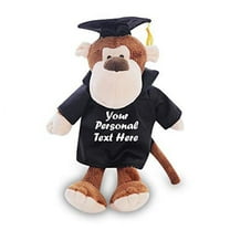 Made by Aliens Plush Stuffed Animal Toys Present Gifts for Graduation Day, Personalized Text, Name or Your School Logo on Gown, Best for Any Grad School Kids 8 Inches