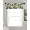 thumbnail image 3 of Tropical Palm Linen Curtain Valance for Bedroom/Bathroom/Kitchen/Living/Dining Room Window,Retro Green Coconut Plant Tree Summer Farmhouse Pocket Topper Drapes Decorative Cafe Drapery Panel 42"x12", 3 of 6