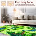 thumbnail image 2 of Flatwoven High Traffic Area Rug, Bright Green and Brown Nature Design, Non Slip, Stain Resistant, Washable Area Rugs for Living Room, Bedroom(Green, 6X9), 2 of 8