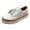 White, variant on Women's Fashion Fringe Hollow Out Round Toe Slip On Comfortable Flat Shoes Sneakers