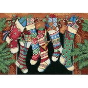 Angle View: Dimensions Gold Collection Petite "The Stockings Were Hung" Counted Cross Stitch Kit, 7" x 5"