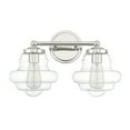 thumbnail image 3 of Trade Winds Jordan 2-Light Bathroom Vanity Light in Polished Nickel, 3 of 5