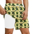 thumbnail image 1 of Xcmzpl Mens Swim Trunks with Liner 5 inch Inseam Quick Dry 2 in 1 Swimming Board Shorts Striped Beach Bathing Suits with Pockets, 1 of 5