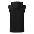 thumbnail image 3 of Bcfgryg Men's Sleeveless Hoodie Muscle Gym Shirts Workout Hooded Tank Top Black, 3 of 3