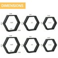 thumbnail image 3 of Oumilen Black Hexagon Floating Shelves, Set of 6, 3 of 7