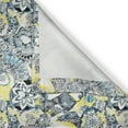 thumbnail image 4 of Ambesonne Floral Valance Pack of 2, Mandala Vintage Style, 54"X12", Yellow Blue, 4 of 5