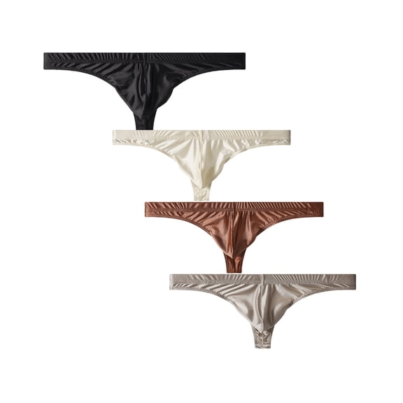 4 Pack Men's Briefs Low Rise Breathable Underwear Comfortable Lightweight Underpants for Men
