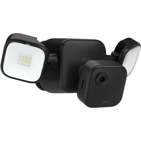 Outdoor 4 Battery-Powered 1080p Security Camera with Floodlight - Black