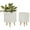 White Solid Hexagon S/2 15", 17"H, variant on DecMode Ceramic Contemporary Planter Set of 2 16", 13"H, Matte White Finish with Natural Toned Wooden Legs