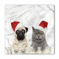 thumbnail image 1 of Pug Bandana, Christmas Themed Dog Photo, Unisex Head and Neck Tie, by Ambesonne, 1 of 2