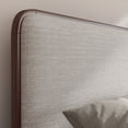 thumbnail image 6 of Roundhill Furniture Wyller Rubberwood Platform Bed, Natural Walnut Finish, Queen, 6 of 10