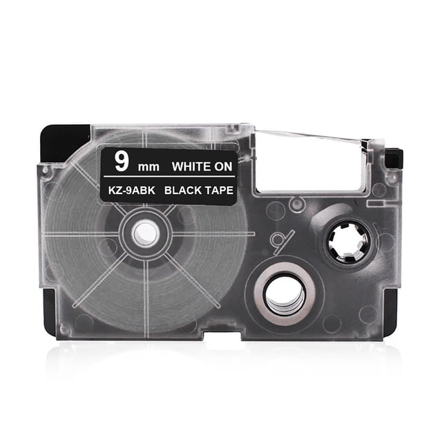 9mm Label Tape Compatible Tape Cartridge Ribbon Replacement for Casio KL-60 KL-100 KL-170 KL-120 KL-180 KL-780 KL-820 KL-7400 KL-8700 KL-8800 CW-L300 EZ Label Maker