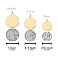 thumbnail image 2 of Sacred Heart of Mary Religious Medal Color - 2/3 inch Size of Dime, Solid 14K White Gold, 2 of 2