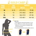 thumbnail image 3 of GOLD CARP Shapewear Women Shaping Bodysuit Seamless Tummy Control Body Shaper Thong Adjustable Straps,Black-Thong,L, 3 of 5