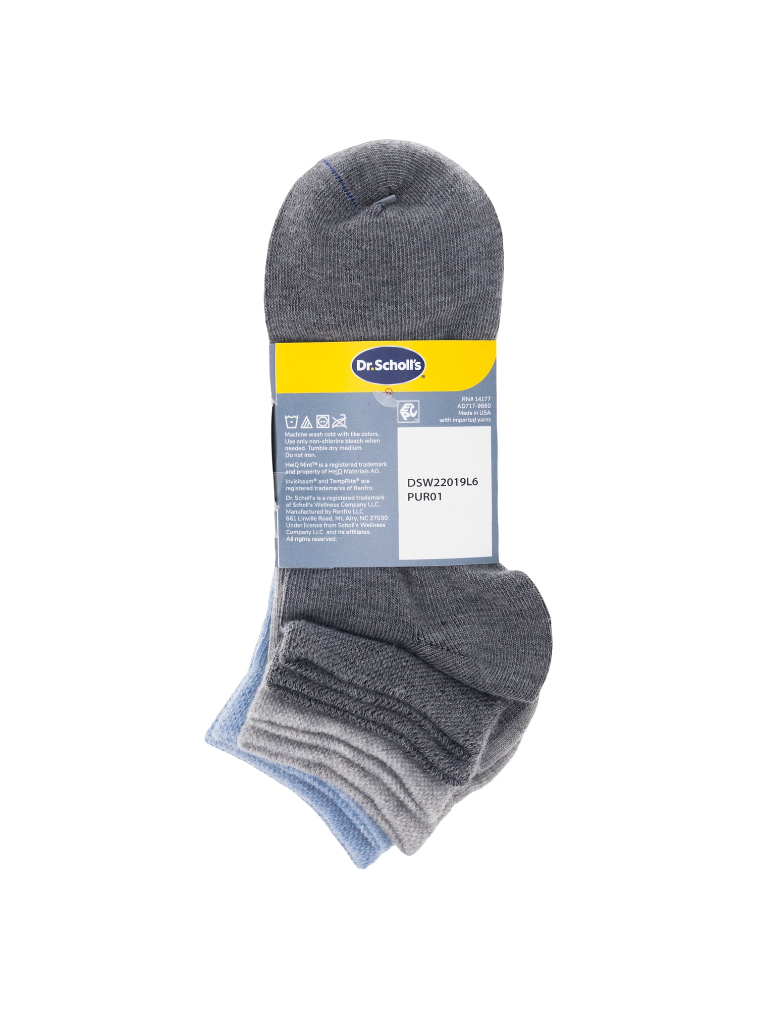 Dr. Scholl's Women's Diabetes and Circulatory Low Cut Socks, 6 Pack, Size 4-10