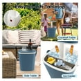 thumbnail image 3 of 3-in-1 Portable Cooler Bar Table with Bottle Opener - 4 Gallon Camping Cooler, Lift Top Cocktail Table, Outdoor Side Table for Poolside, Picnic, Black/Blue, 3 of 9