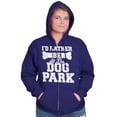 thumbnail image 4 of Rather Be Dog Park Pet Puppy Owner Zip Up Hoodie Men's Women's Brisco Brands X, 4 of 6