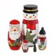 thumbnail image 3 of Muñecas rusas apilables de madera para niños, muñecos rusos de Papá Noel, 5 uds., 3 of 5