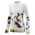 thumbnail image 4 of Calvin And Hobbes Women's Sunscreen Shirt Long Sleeve Workout Tops Crewneck Soft Comfy Tees Casual T-Shirt 2XL, 4 of 7