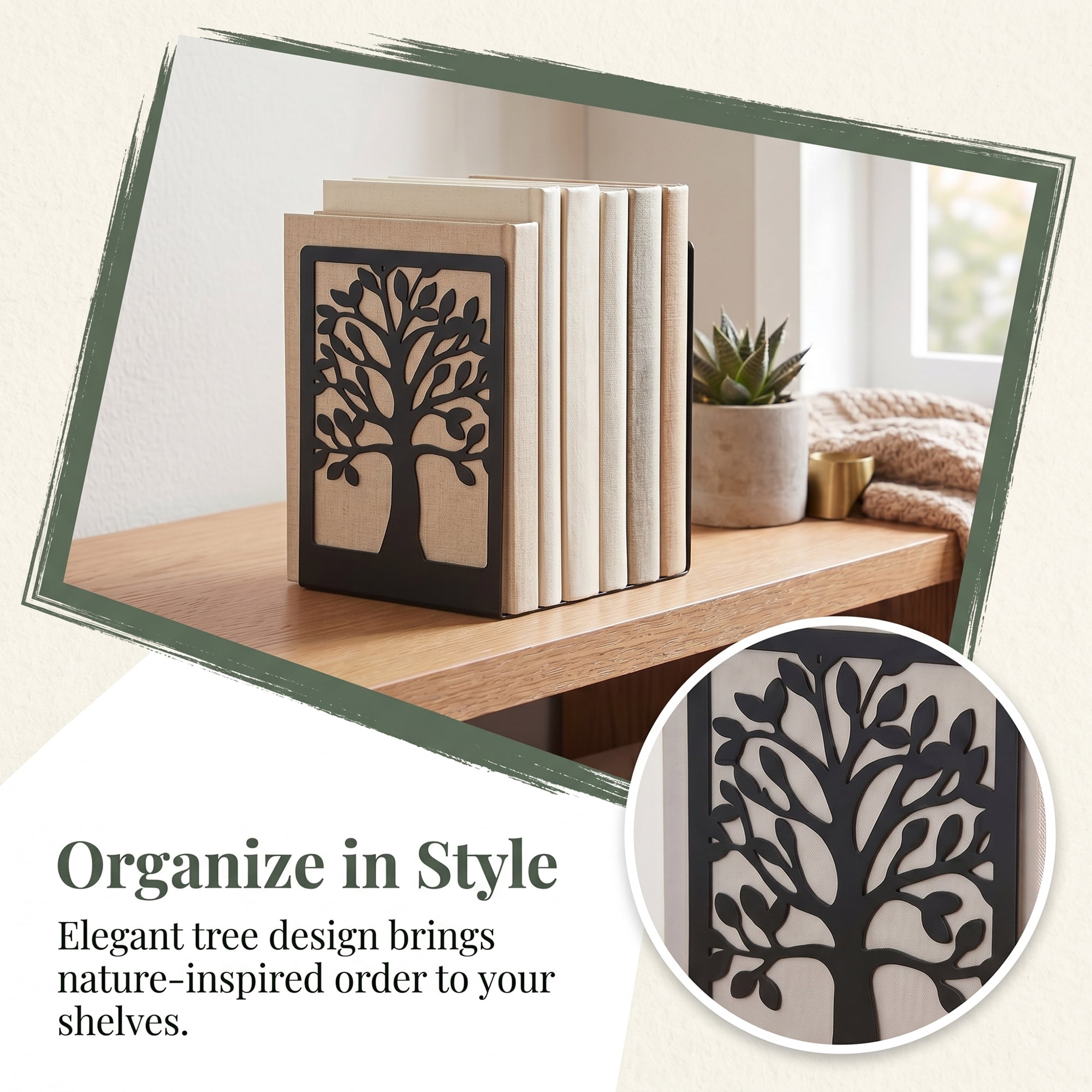 Unique Bargains Exquisite Decorative Metal Bookends for Home Office and Library Black Style B 4.7"x3.3"x6.9"