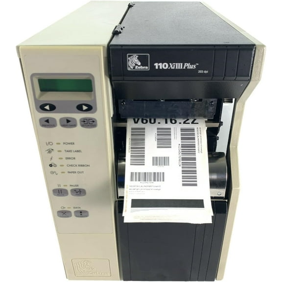 Restored Zebra 110XiIIIPlus RFID Label Printer Industrial Thermal Transfer, 300 DPI, 10 IPS, USB/Ethernet/Serial, 4.5" Max Label Width, 113-7A1-00200 (Refurbished)