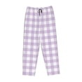 thumbnail image 4 of Haiem Purple Checkboard Women's Pajama Pants Ultra Lightweight Pjs Bottoms Sleepwear Bottom Pants With Pocket Drawstring-Medium, 4 of 7