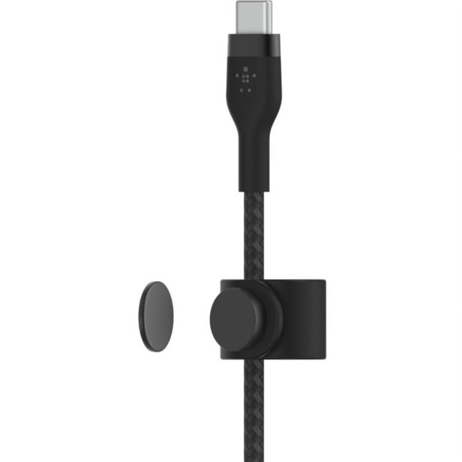 Belkin BoostCharge Pro Flex Braided USB-C to USB-C Charger Cable (2M/6.6ft), USB-IF Fast Charging Cable for iPhone 16 Series, Macbook Pro, iPad Pro, Galaxy S25, S24, Nintendo Switch 2 & More - Black