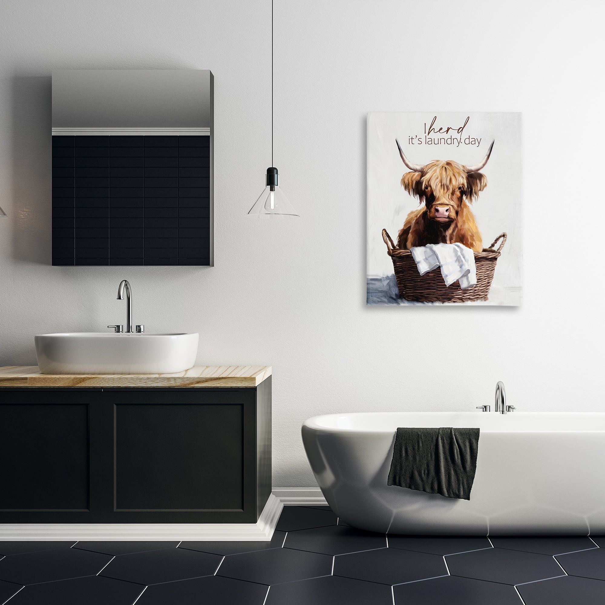 Herd It's Laundry Day Canvas Wall Art, design by Kim Allen