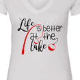 thumbnail image 4 of Inktastic Life is Better at the Lake Fishing Pole with Bobber Women's V-Neck T-Shirt, 4 of 5