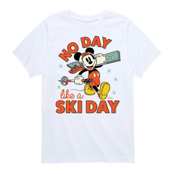 Disney - No Day Like A Ski Day - Toddler & Youth Short Sleeve Graphic T-Shirt