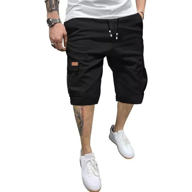 Short Bermuda Moda Bolsas Cargo Casual De Twill Para Hombre