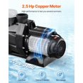 thumbnail image 4 of STAWAY 2.5 HP Above Ground Pool Pump - 148 GPM, Copper Motor, Corrosion-Resistant, Efficient Water Circulation, Ideal for Pools & Spas, 4 of 9