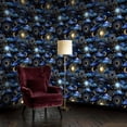 thumbnail image 2 of Boho Peel and Stick Wallpaper Ethereal Cosmic Painting Moons Stars Billowing Clouds 23.6in x 9.8ft Self Adhesive Removable Wall Paper Renter Friendly Wall Covering for Bedroom Nursery Cabinet, 2 of 8