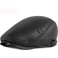 thumbnail image 4 of CoCopeaunts Beret Hat PU Leather Hat Men Women Adjustable Gastby Ivy Flat Cap Retro Artist Painter Hat Men Newsboy Cap, 4 of 7