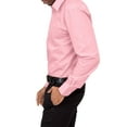 thumbnail image 5 of G-Style USA Men's Regular Fit Long Sleeve Solid Color Dress Shirts - Pink - Large - 16-16.5 - 34-35, 5 of 6