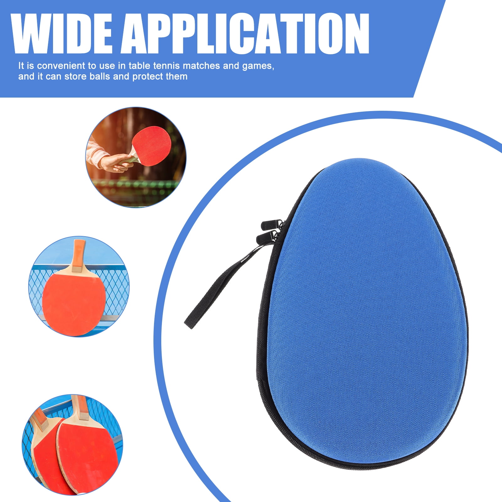 Vensio-EVA Table Tennis Racket Case Shockproof Paddle Storage Bag Fits Ping Pong Travel
