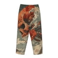 thumbnail image 5 of Goofa Gigantic Skull In Clouds Printed Soft Pajama Pants for Women, Wide Leg Comfy Casual Lounge Yoga Pants-Small, 5 of 9