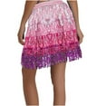 thumbnail image 3 of Elainilye Fashion Sparkly Skirts Sexy Hip Sequined Tassel Waist Scarf Adult Belly Dance Dress Waist Chain Skirt,Pink, 3 of 4