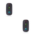 thumbnail image 1 of sweethay Ratón recargable para computadora portátil Compatible con Bluetooth V5.0 Receptor inalámbrico Ratones silenciosos para PC Luz azul Computadora Negro Modos dobles 2piezas, 1 of 1