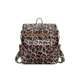 thumbnail image 1 of Bolsa Mochila retro con estampado de animales Mochila de viaje con hombro de mano (marrón leopardo) Ehuebsd Para Estrenar, 1 of 8