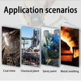 thumbnail image 4 of Respirador Máscara de gas reutilizable de media cara con gafas de seguridad, filtros para pintura, productos químicos, vapor orgánico, carpintería y otra protección laboral, 4 of 4