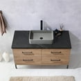 thumbnail image 5 of Trento 48" Black Sintered Stone Top Concrete Sink North American Oak Bath Vanity, 5 of 9