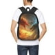 thumbnail image 4 of Easygdp Red And Blue Fire Dragon B Mochila de Gran Capacidad Minimalista Ideal para Escuela, Viajes y Uso Diario, 4 of 6
