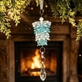thumbnail image 3 of DefiDgd Christmas Crystal Style Blue Gradient Acrylic Pinecone Hanging Ornament for Christmas Tree Mantel Window Door Wall Holiday Party Home Decor, 3 of 6