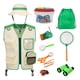 thumbnail image 2 of Kit de disfraz de safari de 12 piezas, chaleco de carga y sombrero, disfraz de patio, linterna para niños Verde, 2 of 8