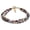 4.Black lines and red stripes, variant on Natural multi-strand beaded bracelet, lightweight handmade gemstone jewelry, hypoallergenic, 8-inch gold-plated, stylish everyday wear.