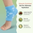 thumbnail image 4 of ZenToes Moisturizing Sleep Socks with Vitamin E, Olive Oil and Jojoba Seed Oil to Soften and Hydrate Dry Cracked Heels (Snowflakes, Regular), 4 of 9