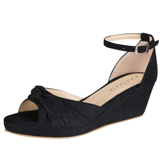 Zapato Con Plataforma Para Dama Negro Castalia 300-66 Castalia 300-66