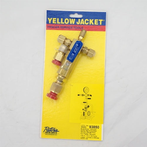 Yellow Jacket 93850 SuperEvac Manifold, 3/8" Female Flare Quick Coupler