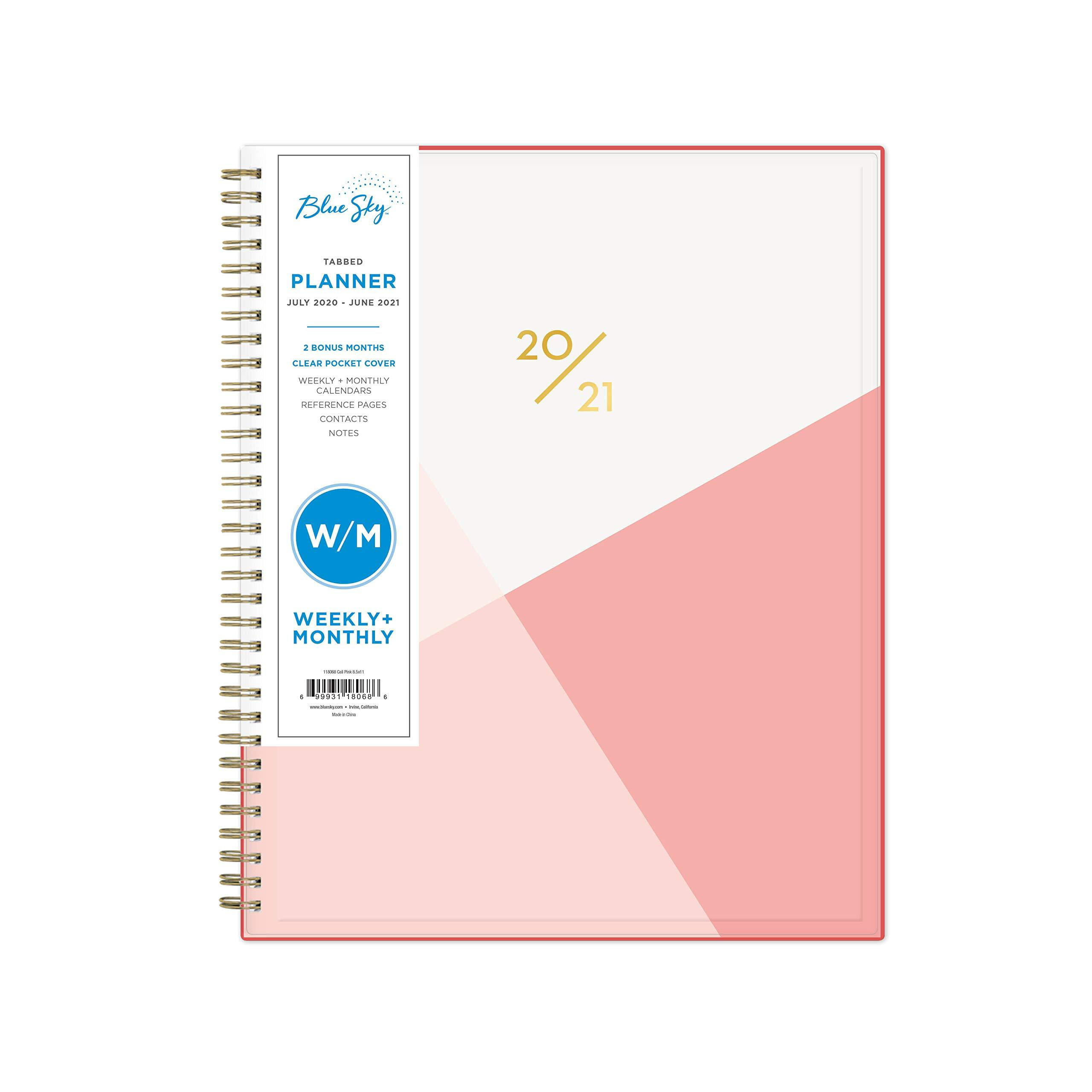 Flexible Cover 2021 Weekly & Monthly Planner Twin-Wire Binding 8.5" x 11" 